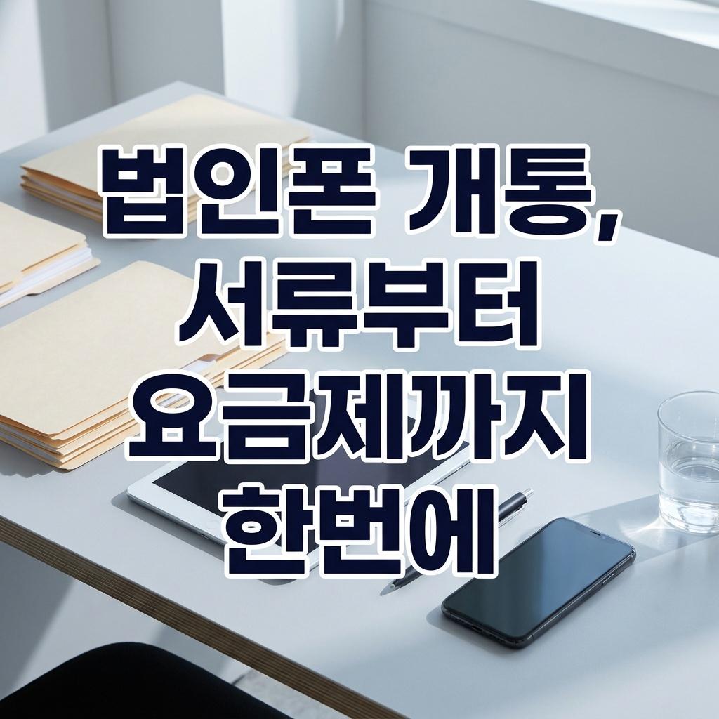 법인폰 개통, 서류 준비부터 요금제 비교까지 한 번에 정리해드립니다