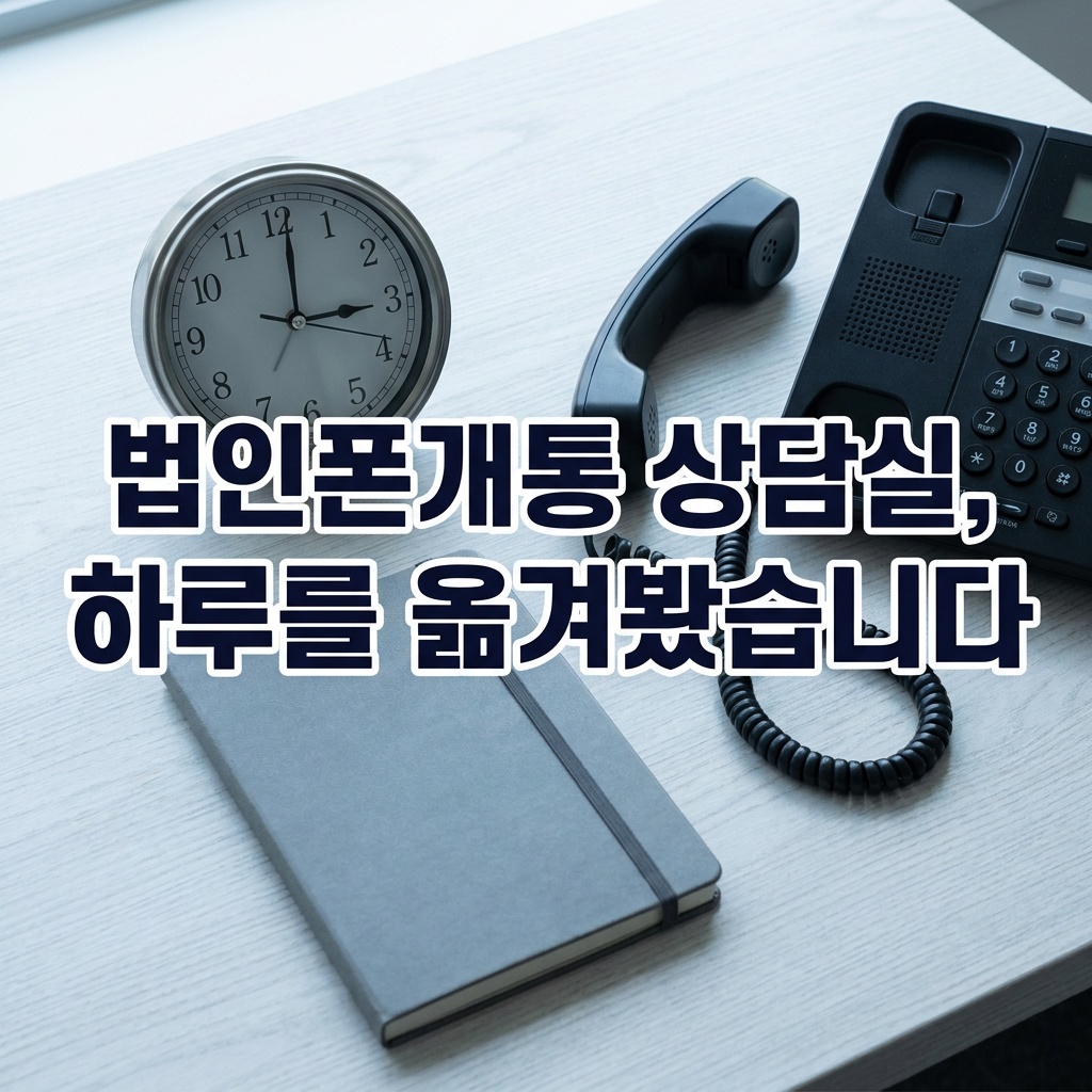 법인폰개통 상담실 하루